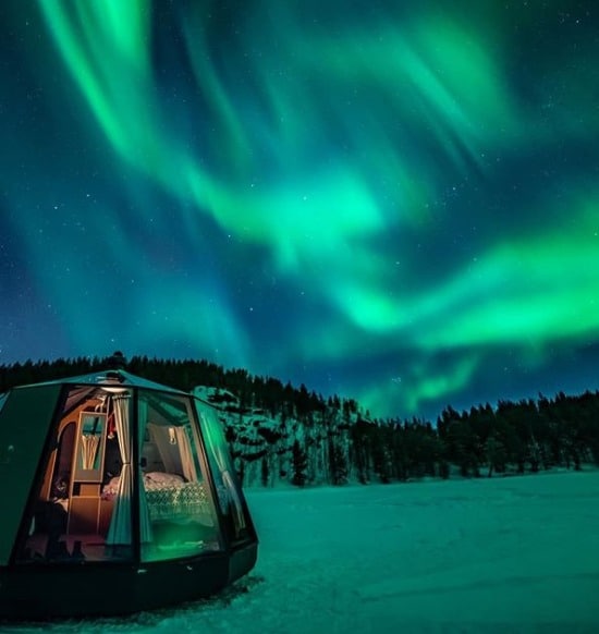 북극에 건립된 이글루 형태의 호텔 - 럭셔리액션 인스타 갈무리
