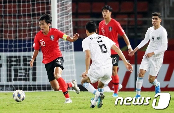 대한민국 U-23 대표팀 원두재./뉴스1 © News1 민경석 기자