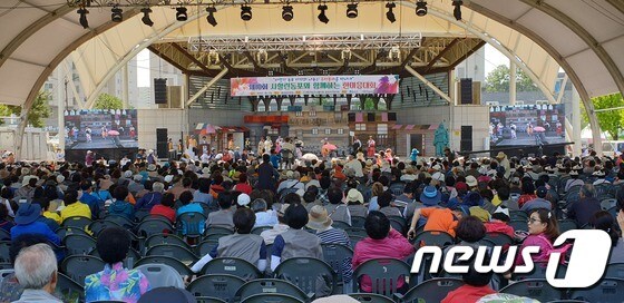 2019년 5월22일 충북 음성군 설성공원에서 제10회 사할린 동포와 함께하는 한마음대회가 열리고 있다.(음성군 제공).2020.01.18/© 뉴스1