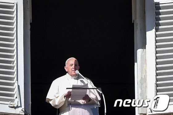 새해 미사 중인 프란치스코 교황 © AFP=뉴스1
