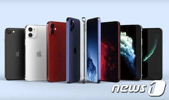 맥스 와인바흐와 에브리띵애플프로가 공개한 아이폰12 예상 렌더링. 아이폰12는 시그니처 컬러로 '네이비블루'를 택할 것이라고 주장했다.(유튜브 갈무리) © 뉴스1