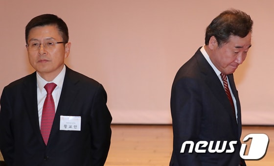 황교안 자유한국당 대표와 이낙연 전 국무총리. 2020.1.6/뉴스1 © News1 안은나 기자