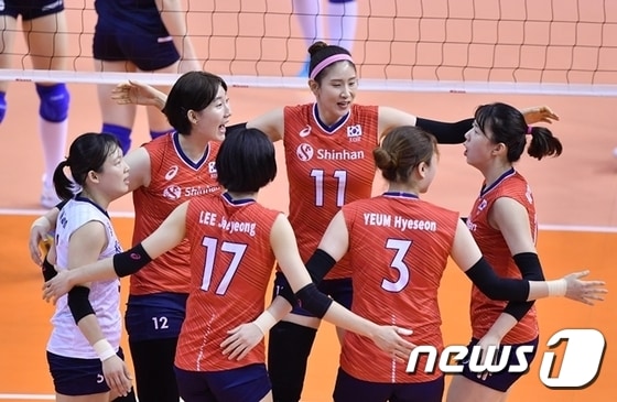 한국 여자배구 대표팀. 사진=FIVB제공. © 뉴스1
