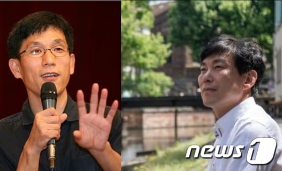 진중권 전 동양대 교수(왼쪽)와 박진영 더불어민주당 부대변인. (페이스북 갈무리) © 뉴스1