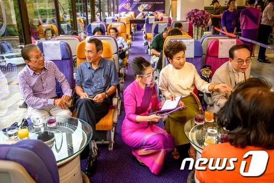 태국 방콕에서 운영 중인 타이항공의 기내 레스토랑 © AFP=뉴스1