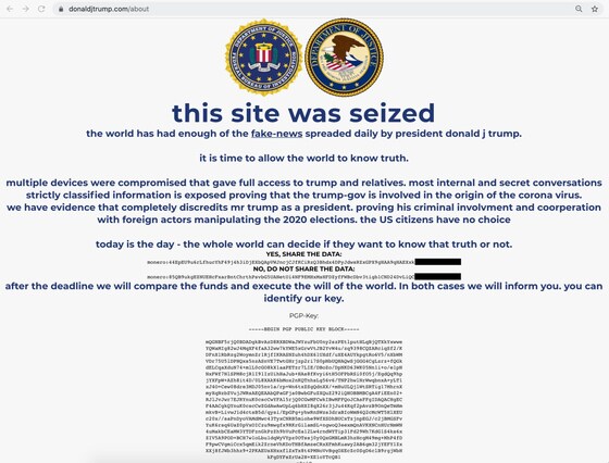 도널드 트럼프 미국 대통령 선거캠프 웹사이트가 27일(현지시간) 오후 해킹 공격을 받았다. 