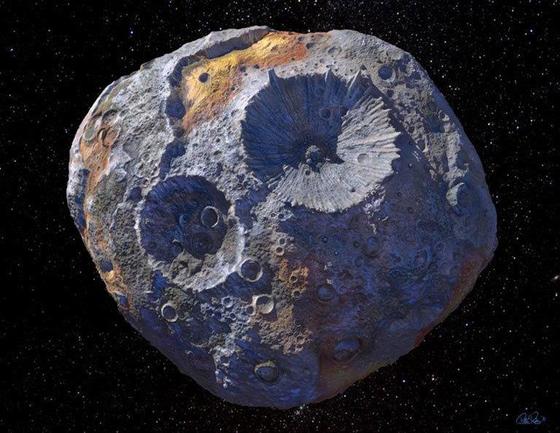 광물 소행성 16사이키 가상이미지© 나사 홈페이지