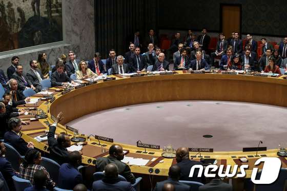 유엔 총회 회의장 모습. © AFP=뉴스1