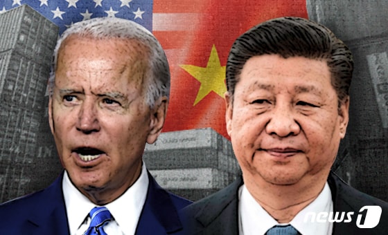 조 바이든(왼) 미국 대통령과 시진핑 중국 국가주석. © News1 최수아 디자이너