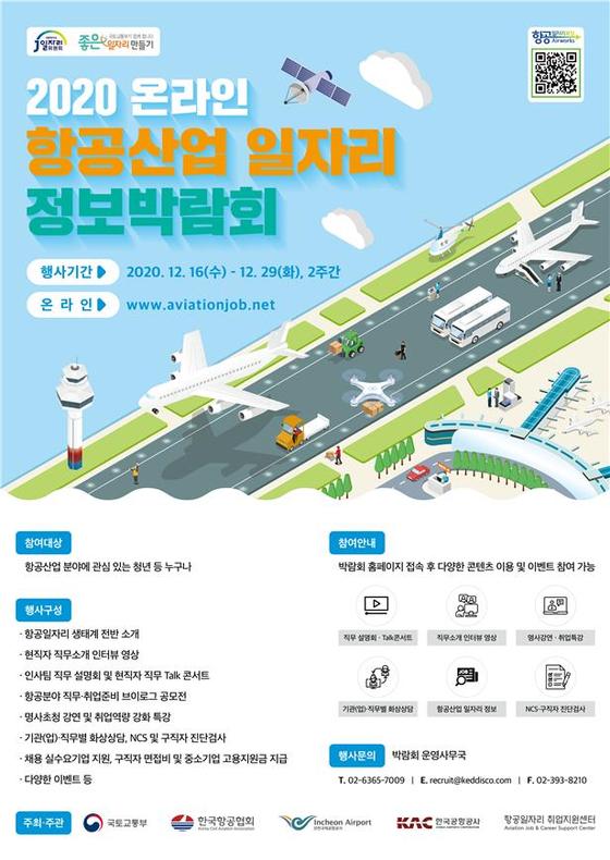 2020 온라인 항공산업 일자리정보 박람회 포스터. 국토교통부 제공. /뉴스1