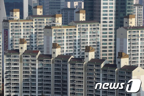 서울 마포구 아파트 단지의 모습. © News1 신웅수 기자