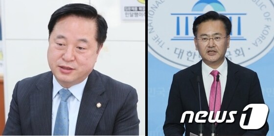 김두관 더불어민주당 의원(왼쪽)과 유상범 국민의힘 의원. © 뉴스1