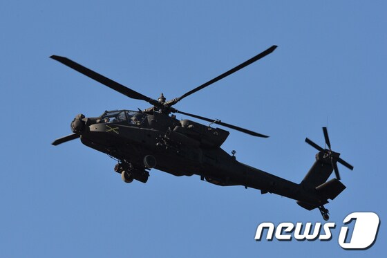 주한 미 육군의 AH-64E '아파치 가디언' 공격 헬기. 2020.2.13/뉴스1 © News1 최창호 기자