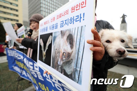 '코로나19 원인, 야생동물 식용 금지하라'