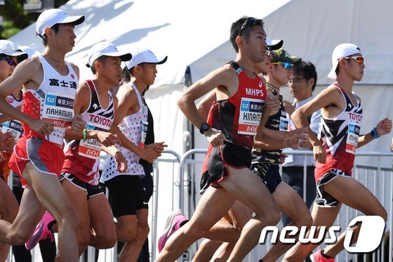 2019년 9월 일본 도쿄에서 열린 'MGC 마라톤 그랜드 챔피언십'. © AFP=뉴스1