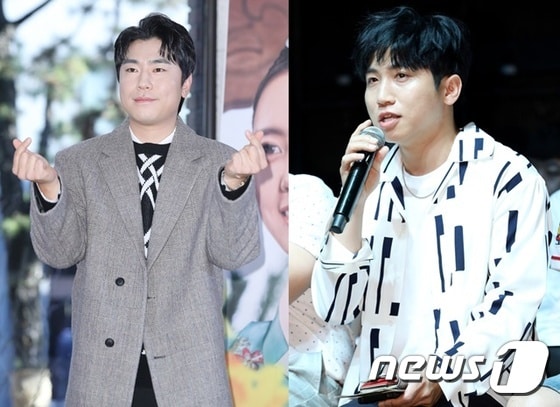 배우 이시언(왼쪽)과 방송인 유세윤 © 뉴스1