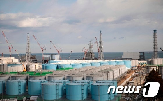 일본 후쿠시마 제1원자력발전소 내 방사성 오염수 저장 탱크 <자료사진> © AFP=뉴스1
