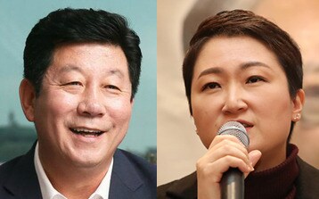 부산 남구을 박재호(왼쪽) 더불어민주당 후보와 이언주 미래통합당 후보. © 뉴스1