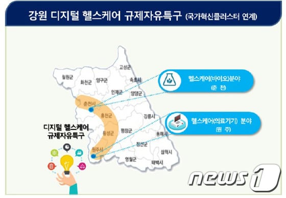 강원 디지털헬스케어 규제자유특구. (강원연구원 제공) 2020.3.29/뉴스1 © News1