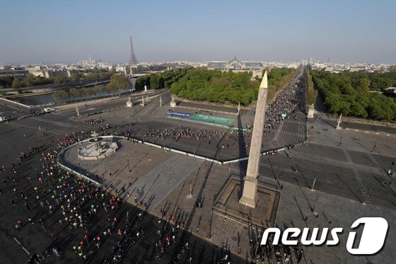2019년 파리 마라톤 모습. (자료사진) © AFP=뉴스1