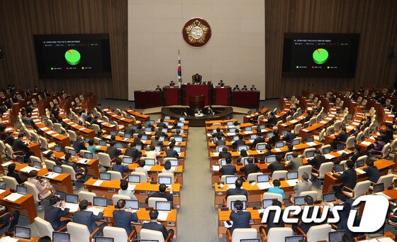 국회 본회의장. © News1 박세연 기자