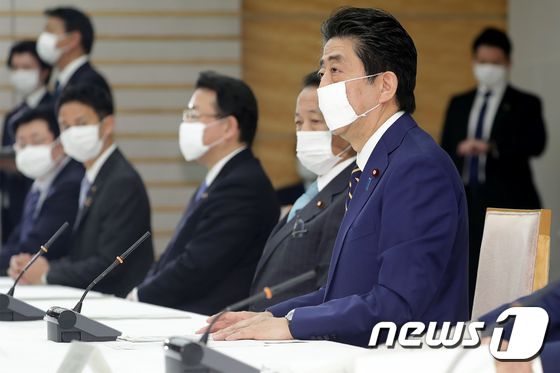 아베 신조 일본 총리다. © AFP=뉴스1