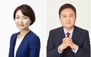 고양병에 출마한 민주당 홍정민(왼쪽), 통합당 김영환 후보/© 뉴스1