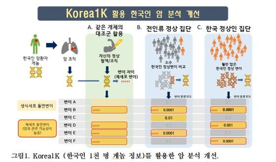 28일 울산과학기술원(UNIST·유니스트) 게놈산업기술센터(KOGIC)는 한국인 1000명의 게놈(Korea1K) 결과를 국제학술지 사이언스 어드밴시스에 27일자로 발표했다고 밝혔다. (울산과학기술원 제공) 2020.05.28/뉴스1