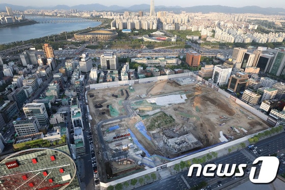 2020년 서울 강남구 삼성동 현대차 신사옥 건립 부지 모습. 2020.5.6/뉴스1 © News1 임세영 기자