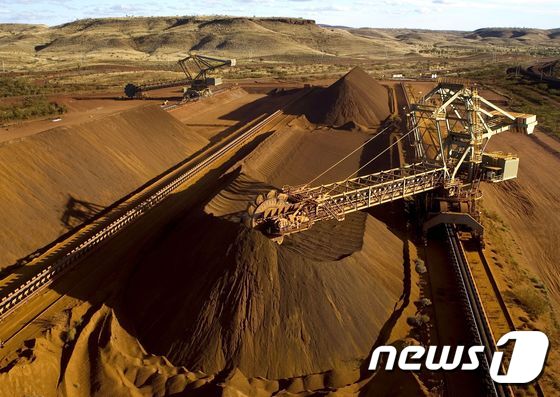 호주 필바라에서 공사 중인 광산업체 리오틴토 © AFP=뉴스1