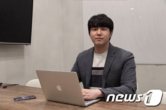 김민욱 데일리샷 대표가 <뉴스1>과 인터뷰를 하고 있다.  © 뉴스1