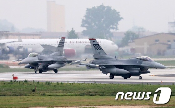 F-16 전투기. 2020.6.18/뉴스1 © News1 조태형 기자