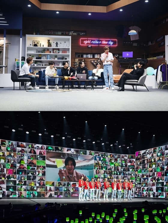 방탄소년단(위쪽, 빅히트엔터테인먼트)과 NCT 127(SM엔터테인먼트) © 뉴스1