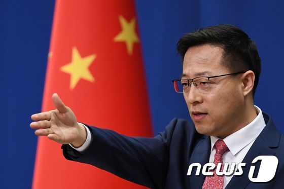 자오리젠 중국 외교부 대변인. © AFP=뉴스1