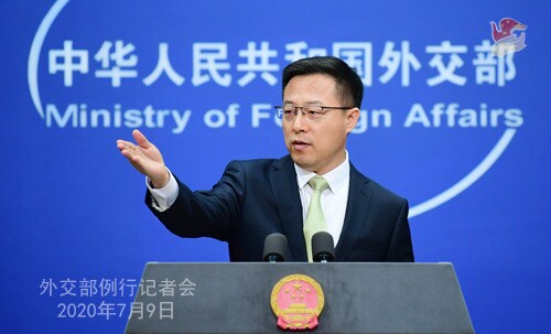자오리젠 중국 외교부 대변인. <출처=중국 외교부> © 뉴스1