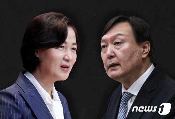 추미애 법무부 장관(왼쪽)과 윤석열 검찰총장. © News1 최수아 디자이너