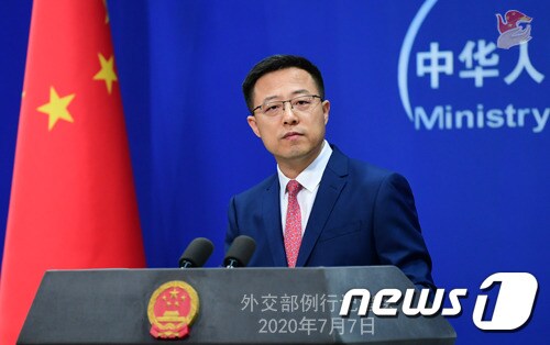자오리젠 중국 외교부 대변인. © 뉴스1
