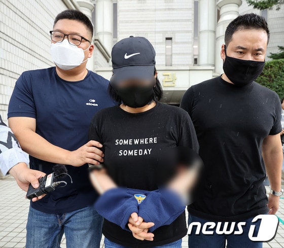 내연 관계에 있던 남성을 살해한 혐의를 받는 김모씨. © News1 임세영 기자