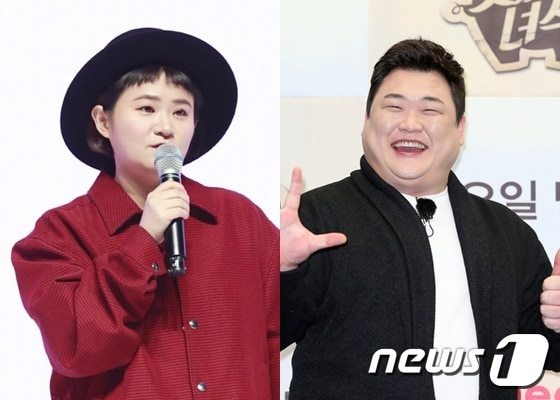방송인 김신영(왼쪽) 김준현 © 뉴스1