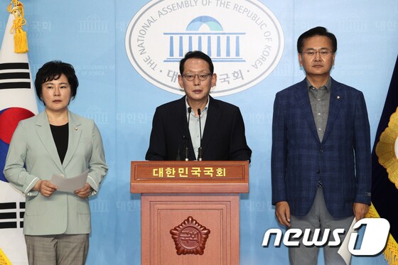 법사위 현안 관련 기자회견하는 김도읍 의원