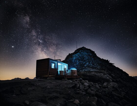 알레취 빙하 위에서 바라보는 별 밤. 스위스관광청 제공