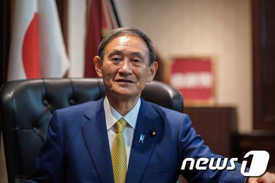 일본의 스가 요시히데(菅義偉) 자민당 새 총재. © AFP=뉴스1