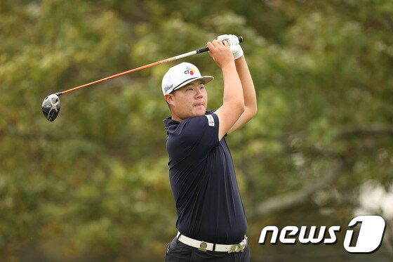 18일(한국시간) PGA 투어 US오픈 1라운드에 출전한 임성재. © AFP=뉴스1