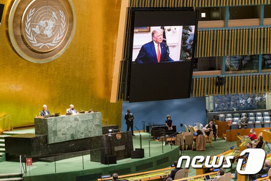22일(현지시간) 개막된 온라인 유엔총회. © 로이터=뉴스1