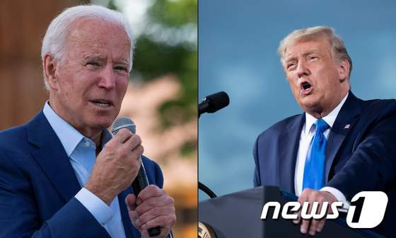 조 바이든 미국 민주당 대선 후보(왼쪽)와 도널드 트럼프 미국 대통령 © AFP=뉴스1