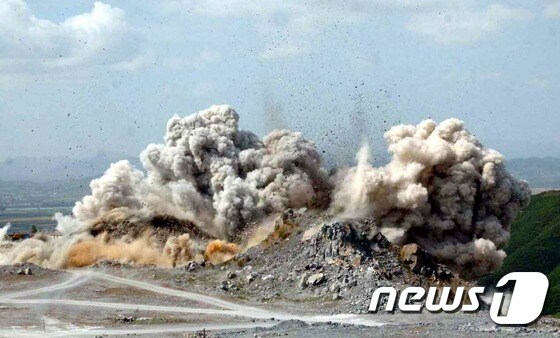 북한, 순천석회석광산 16만산 발파…"시멘트 수요 보장"