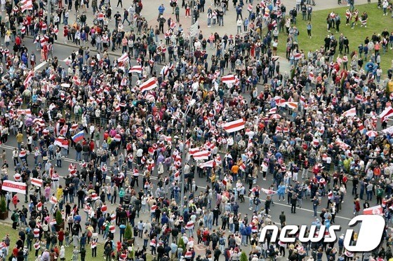 벨라루스 반정부 시위. © AFP=뉴스1