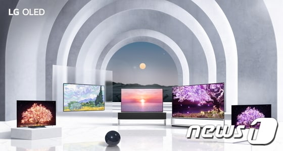 LG전자가 올해 출시하는 2021년형 올레드(OLED) TV 라인업의 모습(LG전자 제공) © 뉴스1