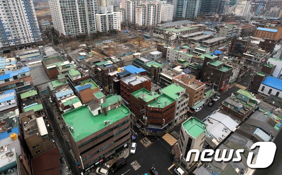 서울 영등포구 양평13구역의 모습. 2021.1.15/뉴스1 © News1 구윤성 기자