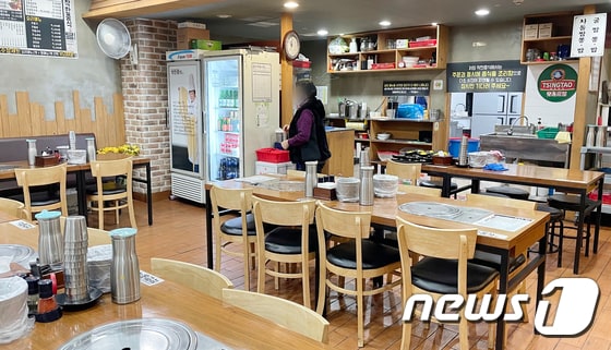 지난 18일 오후 서울 시내의 한 식당의 모습. 2021.1.18/뉴스1 © News1 김진환 기자
